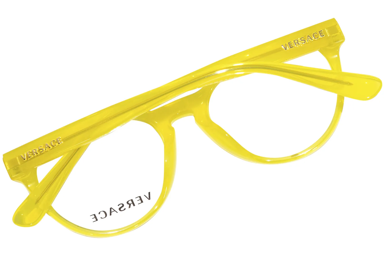 Versace VK3321U 5374 Eyeglasses Kids Transparent Yellow Fluo Full Rim 46-17-130