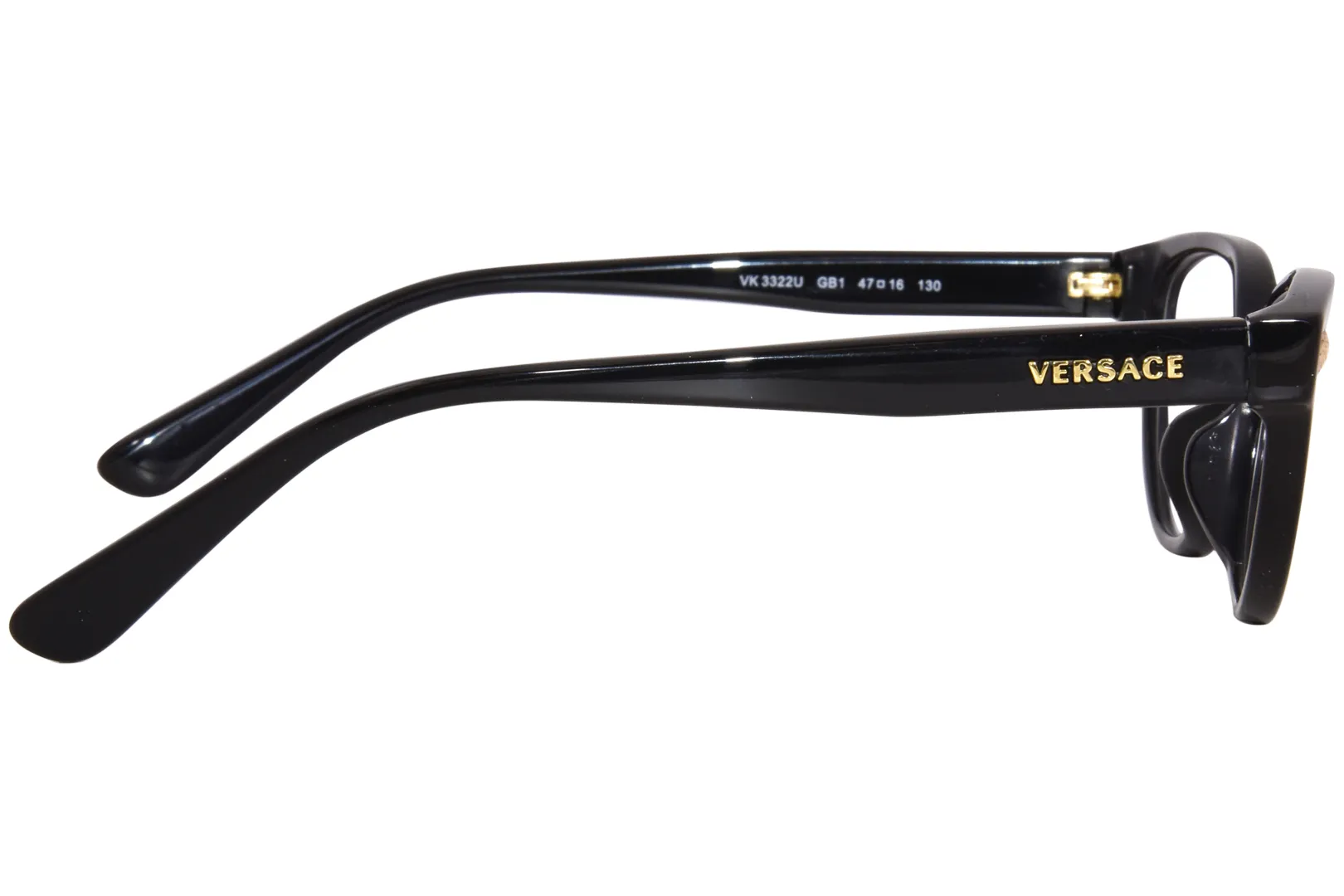 Versace VK3322U GB1 Eyeglasses Kids Girl's Black Full Rim Cat Eye 47-16-130