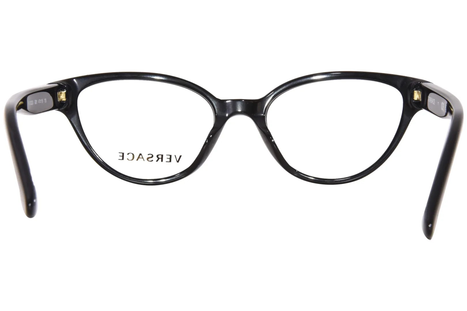 Versace VK3322U GB1 Eyeglasses Kids Girl's Black Full Rim Cat Eye 47-16-130