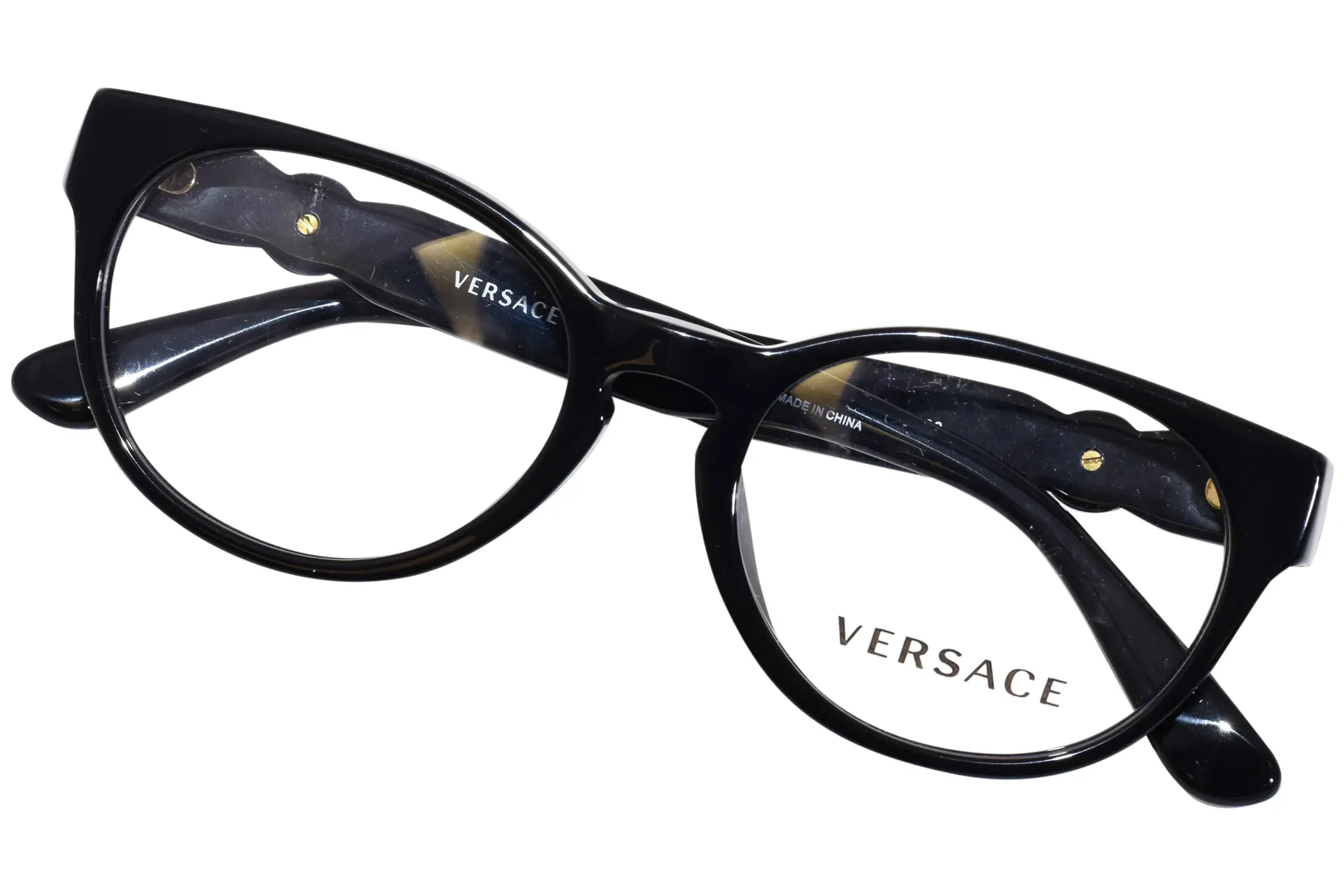 Versace VK3323U GB1 Eyeglasses Kids Girl's Black Full Rim Oval Shape 45-16-130