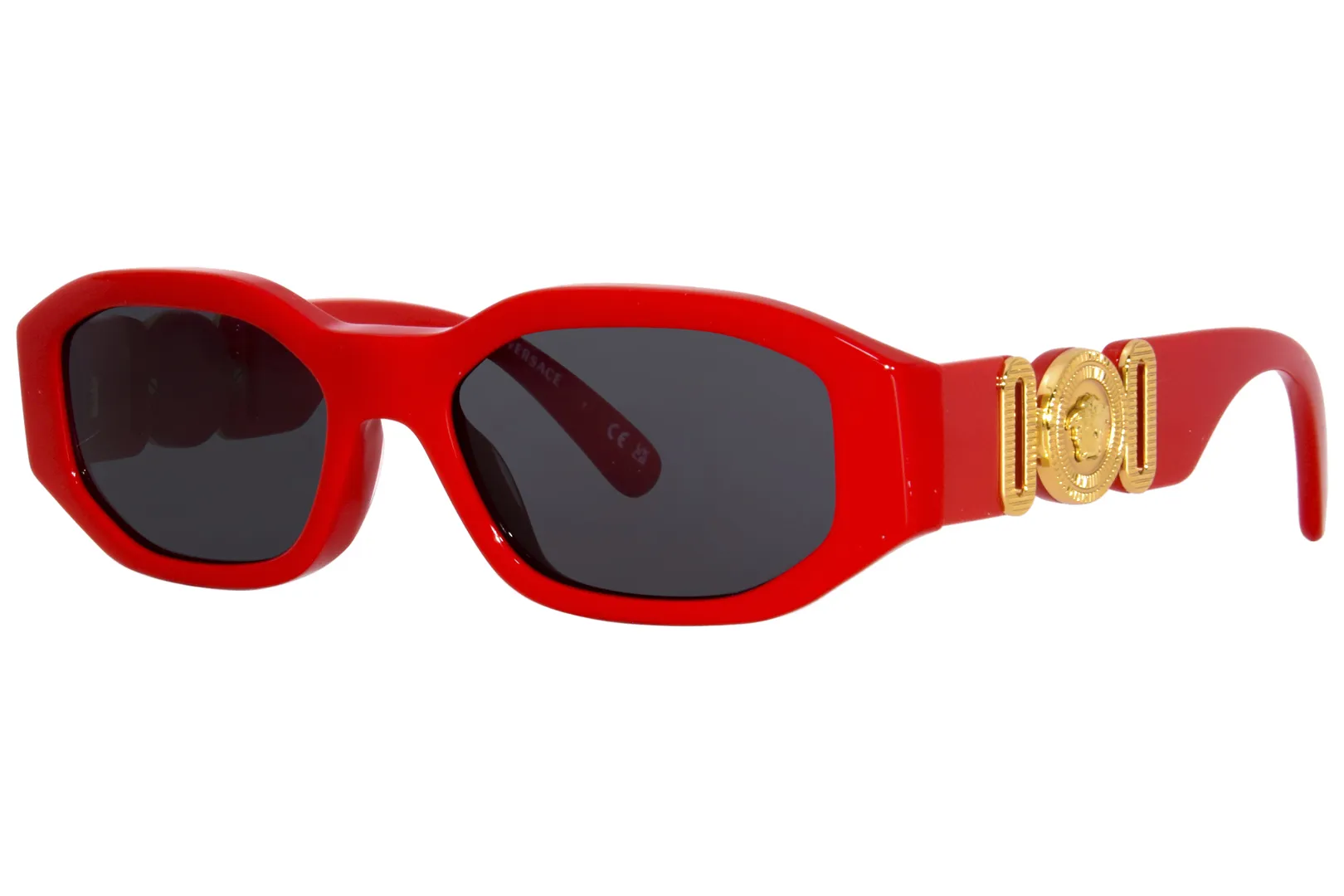 Versace VK4429U 506587 Sunglasses Youth Kids Red/Dark Grey Rectangle Shape 48mm