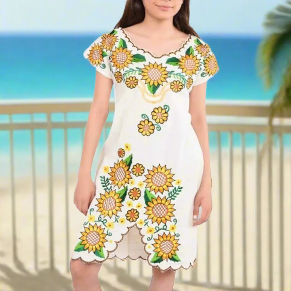 Vestido Bordado de Niña KS-77130 - Embroidered Dress for kids