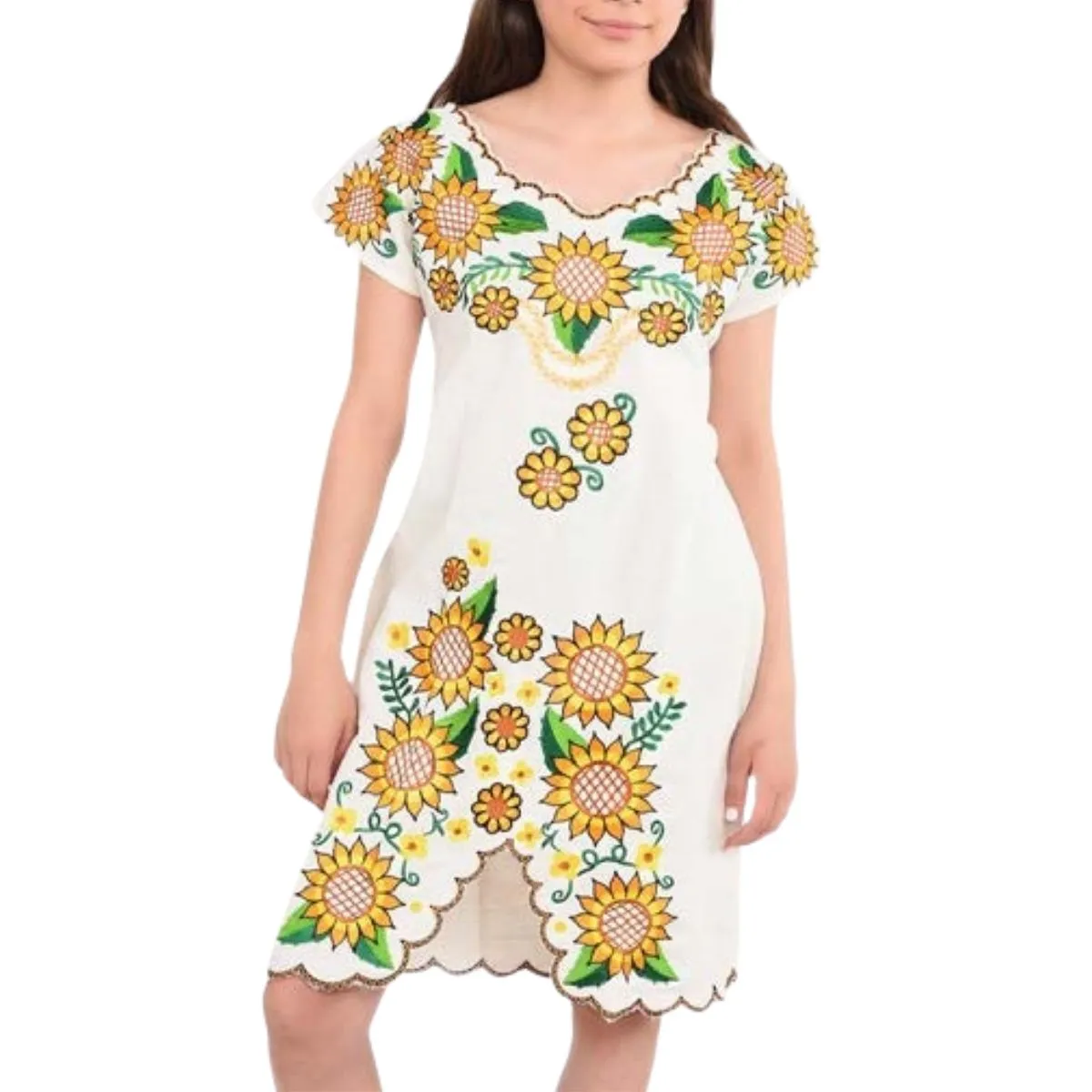 Vestido Bordado de Niña KS-77130 - Embroidered Dress for kids