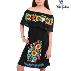 Vestido Bordado de Niña KS-77395 - Embroidered Dress for kids