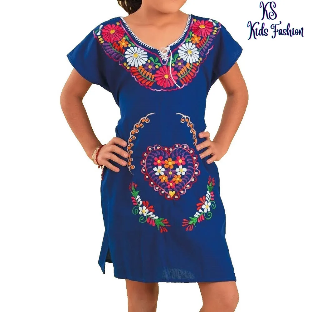 Vestido Bordado de Niña KS-77413 - Embroidered Dress for kids