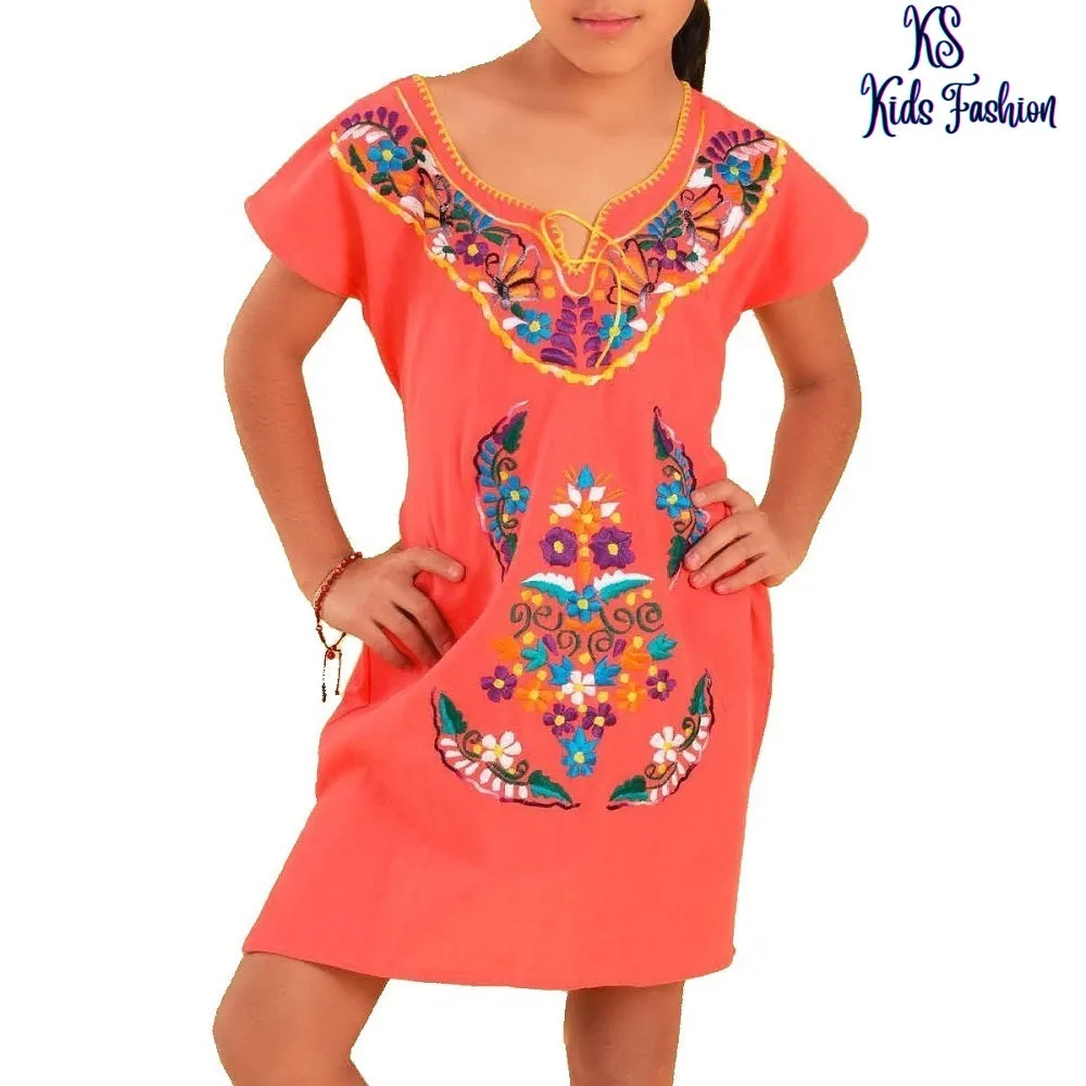 Vestido Bordado de Niña KS-77416 - Embroidered Dress for kids