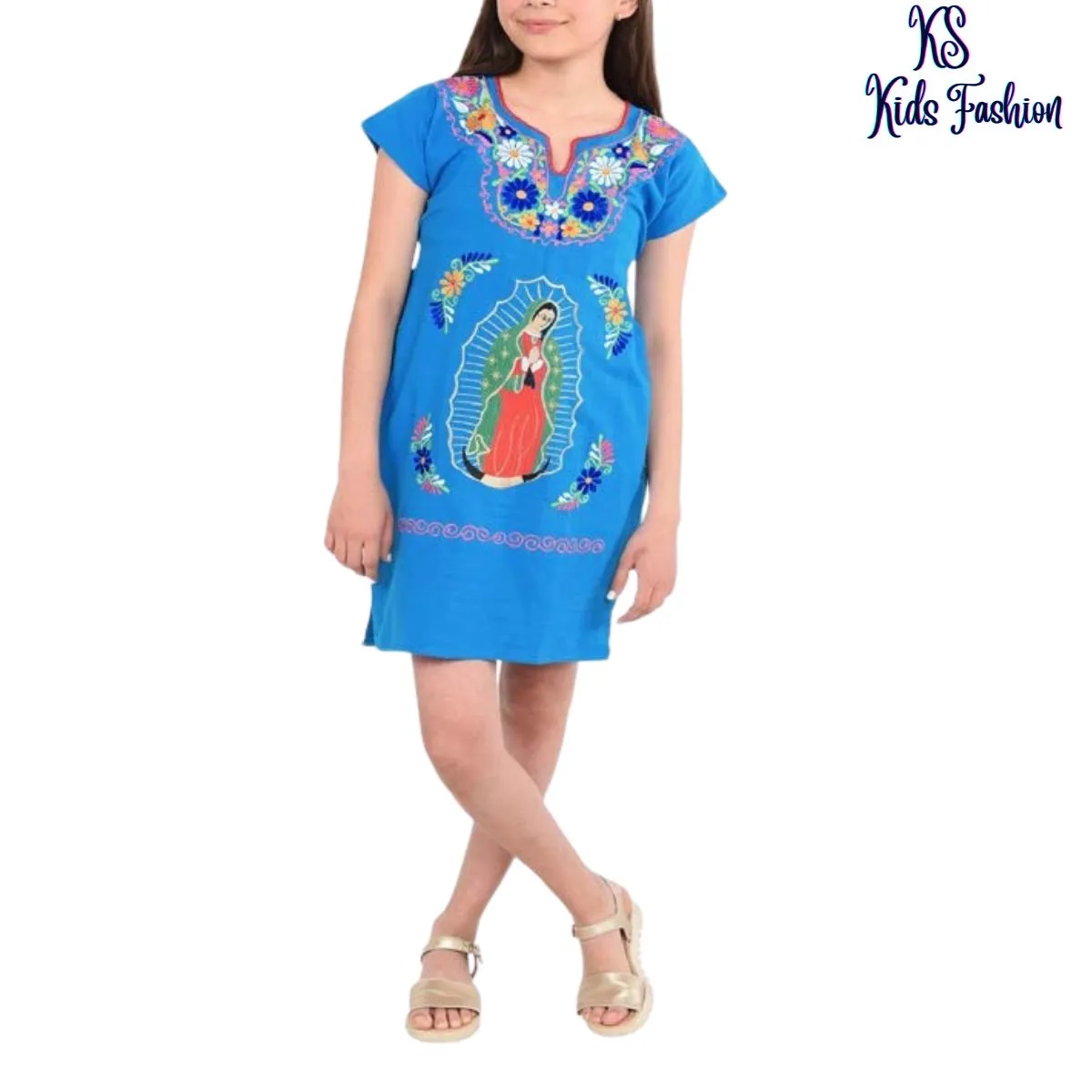 Vestido Bordado de Niña KS-77448 - Embroidered Dress for kids