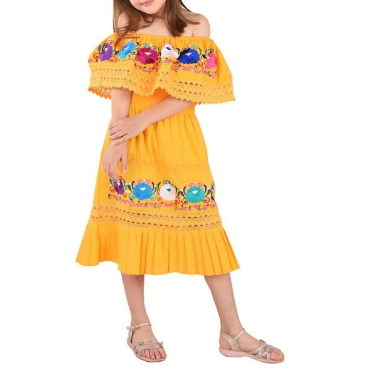 Vestido Bordado de Niña KS-77450 - Embroidered Dress for kids