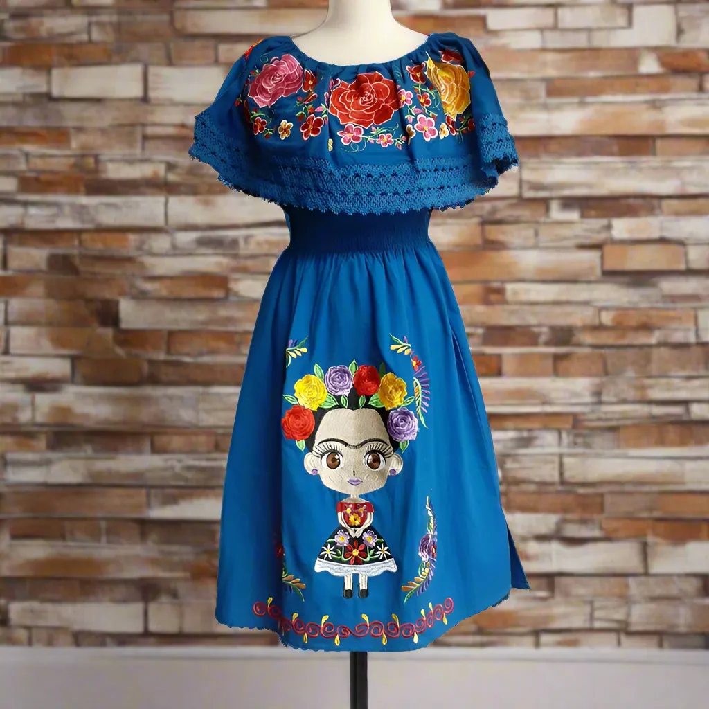 Vestido Bordado de Niña KS-79025 - Embroidered Dress for kids