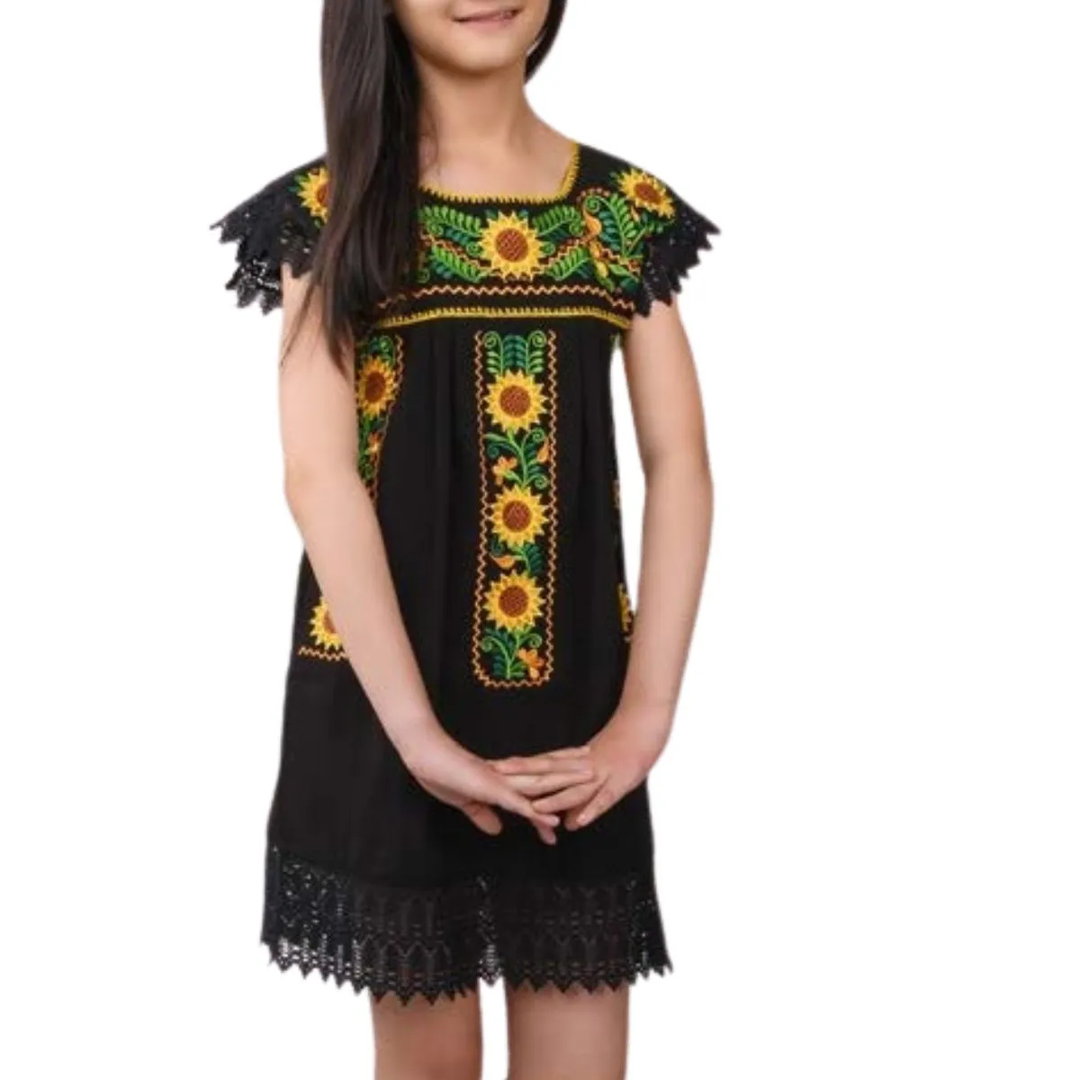 Vestido Bordado de Niña KS-79430-G - Embroidered Dress for kids