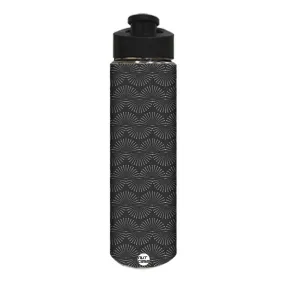 Water Bottle for Kids -  Black and White Retro Pattern