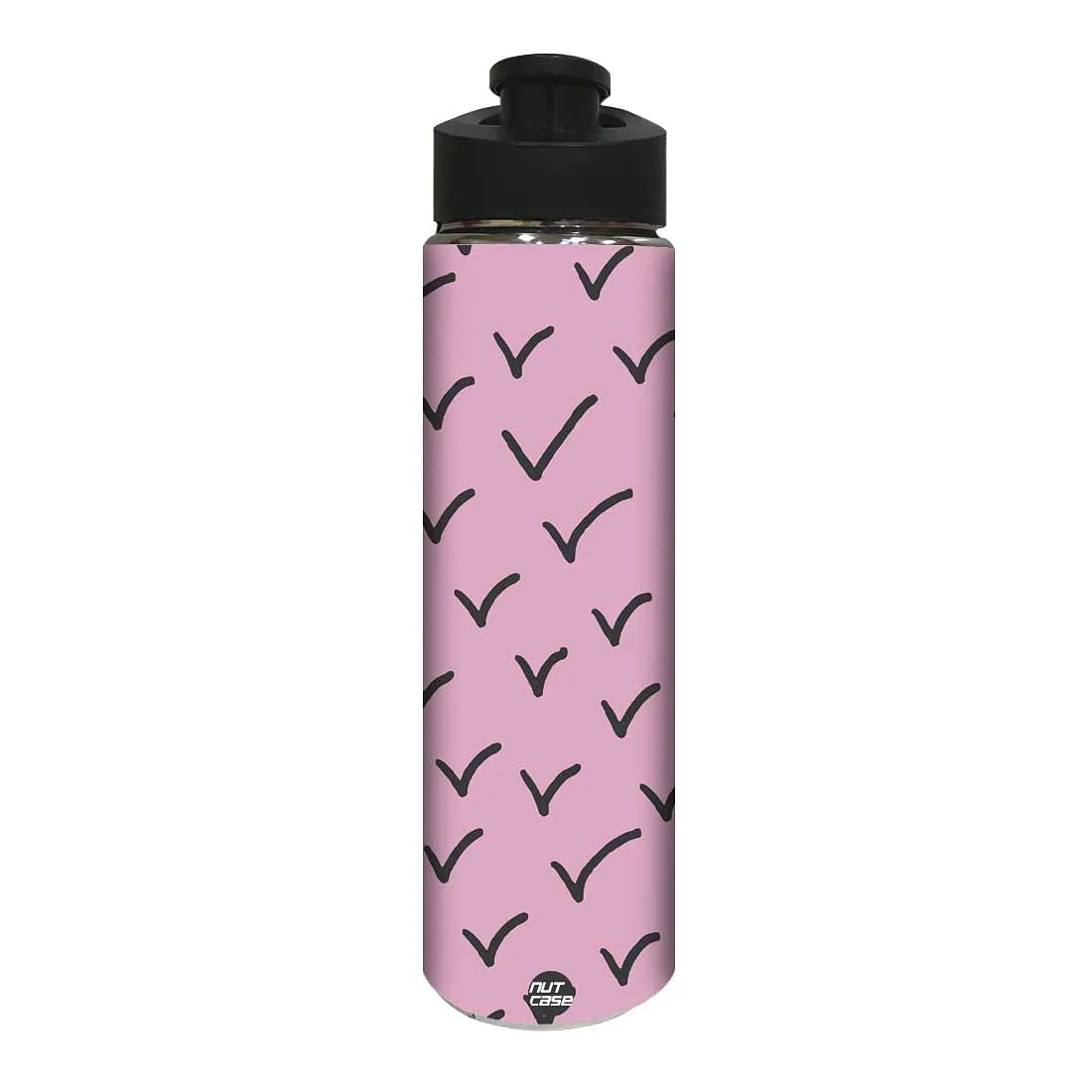 Water Bottle for Kids -  Black Check Mark