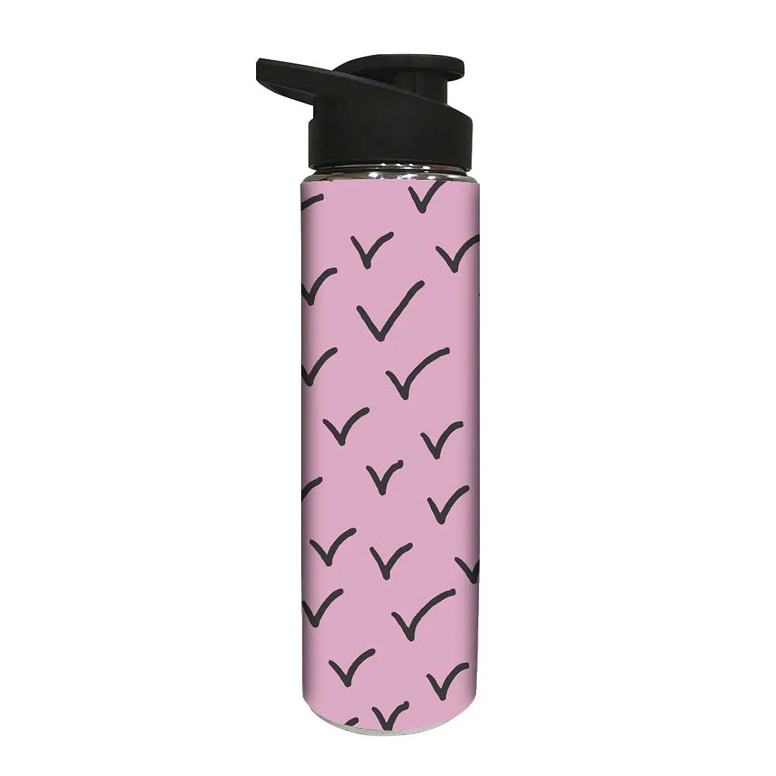 Water Bottle for Kids -  Black Check Mark