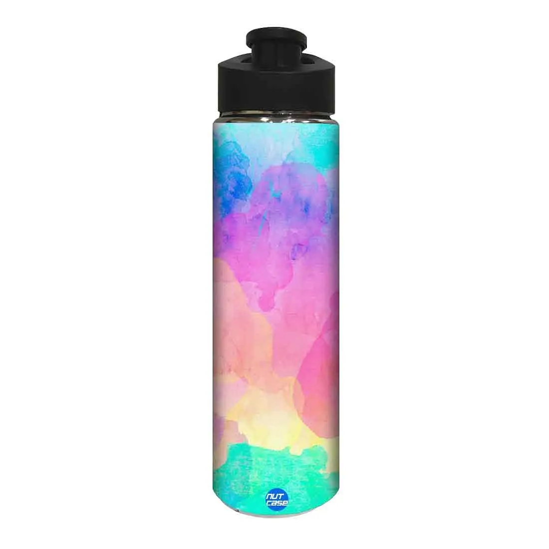 Water Bottle for Kids -  Pink and Blue Watercolor