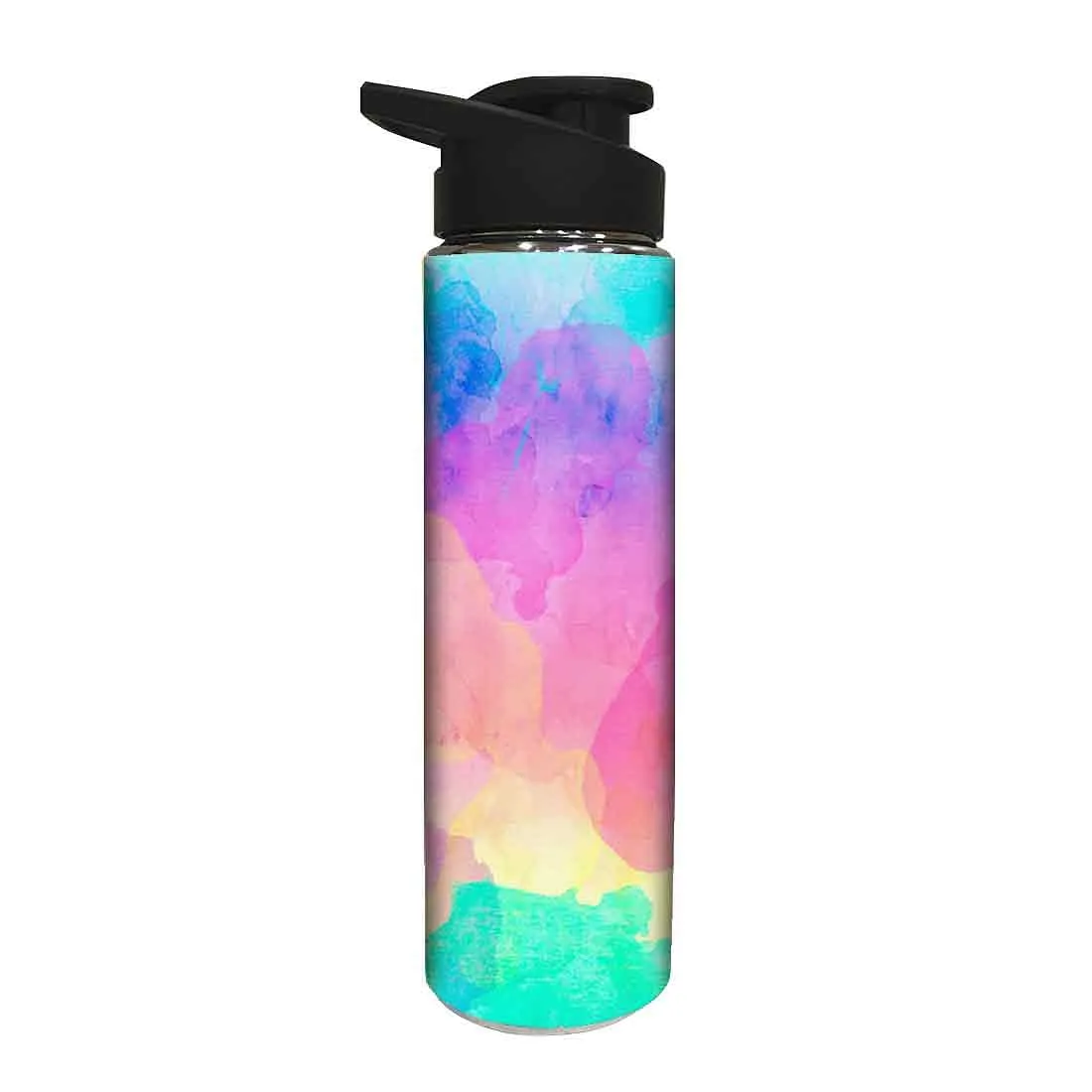 Water Bottle for Kids -  Pink and Blue Watercolor