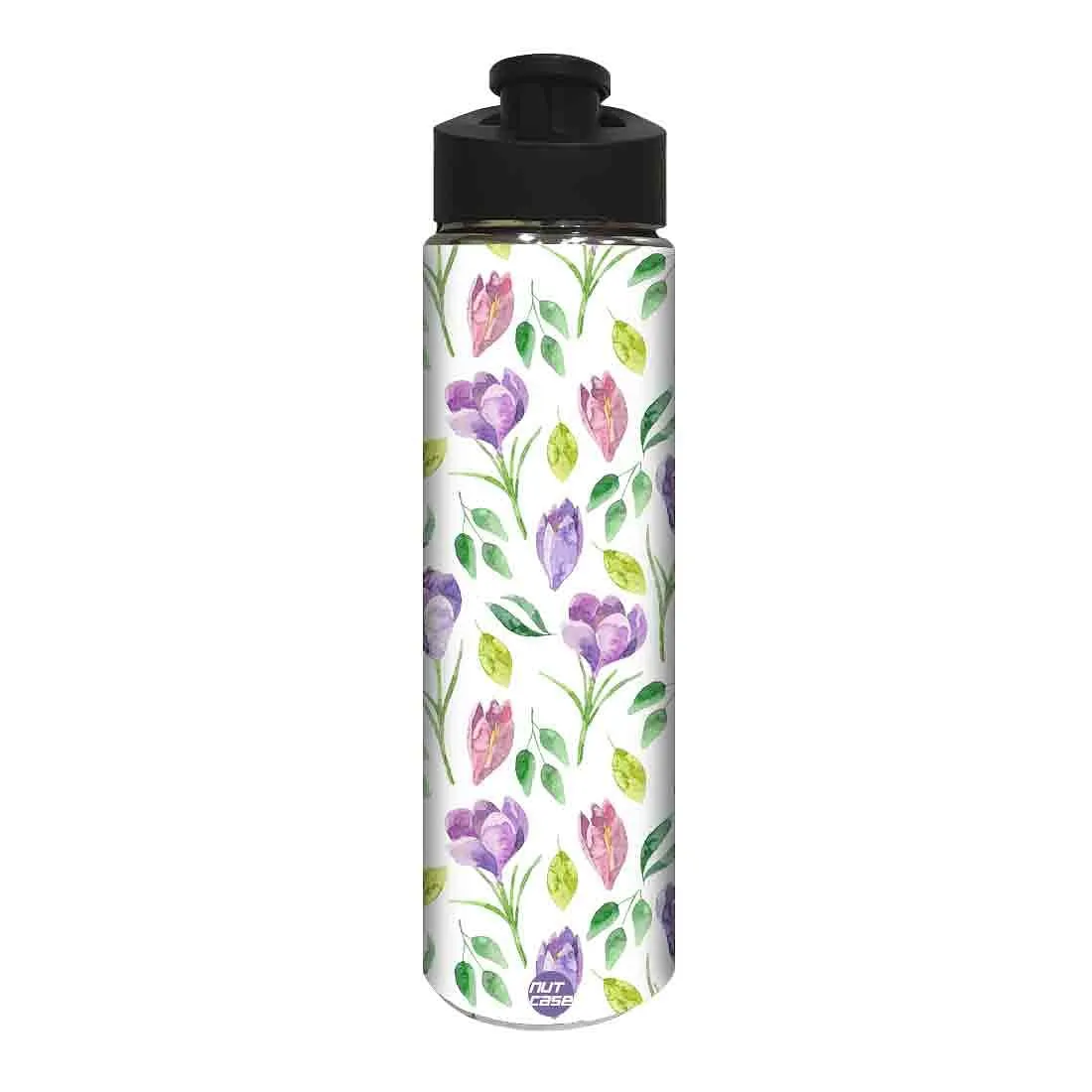 Water Bottle for Kids -  Purple Flower