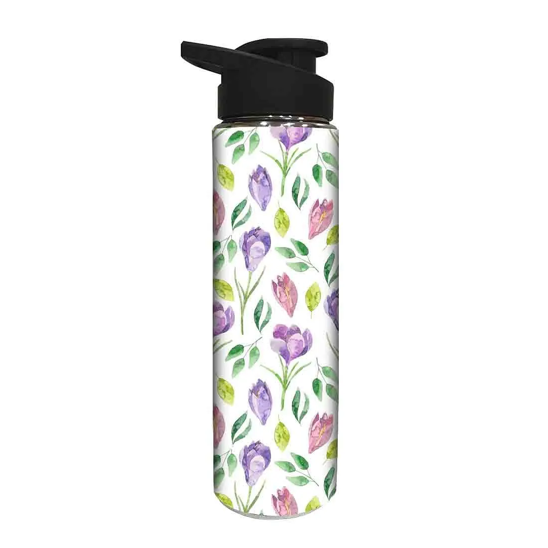 Water Bottle for Kids -  Purple Flower