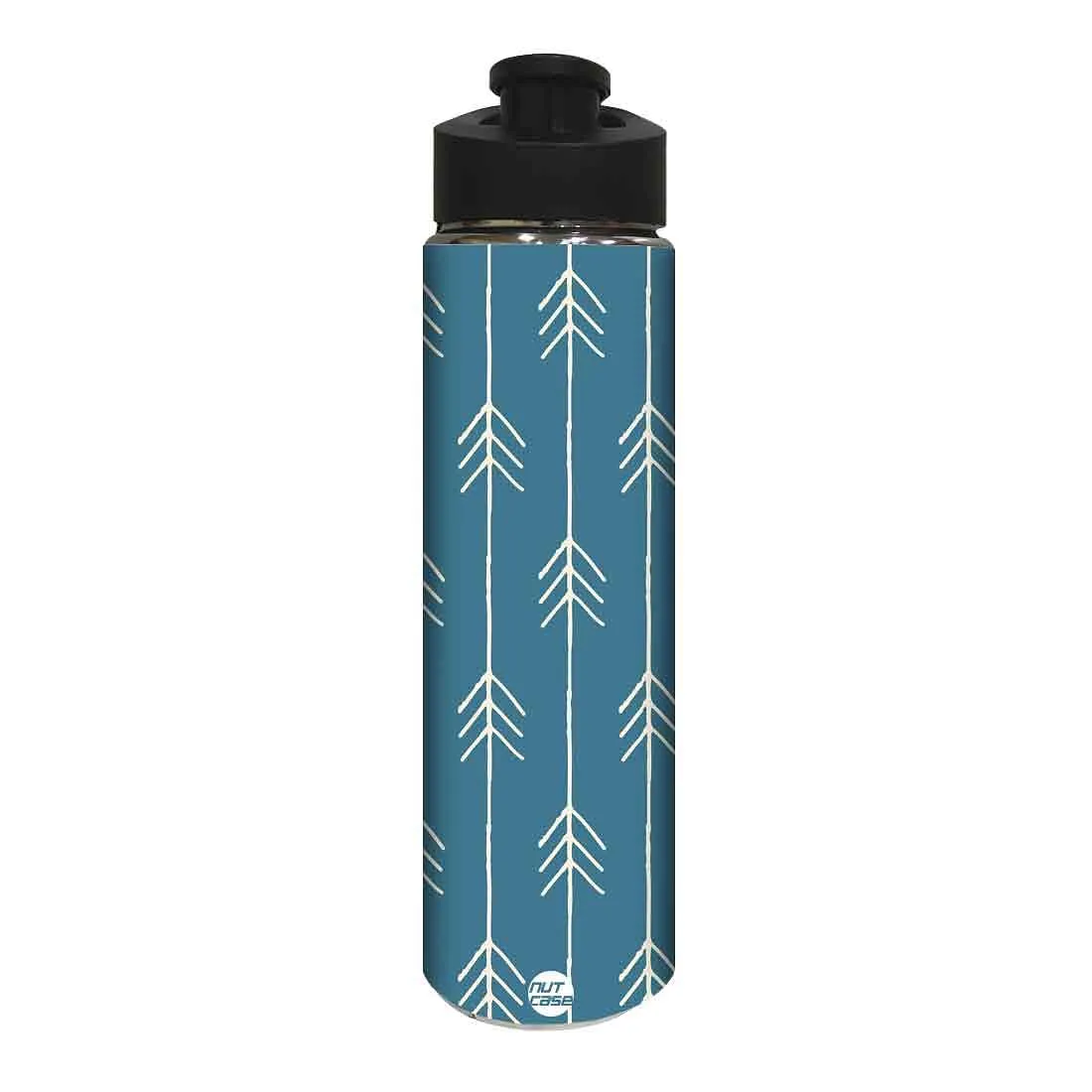 Water Bottle for Kids -  White Arrow with Blue Background