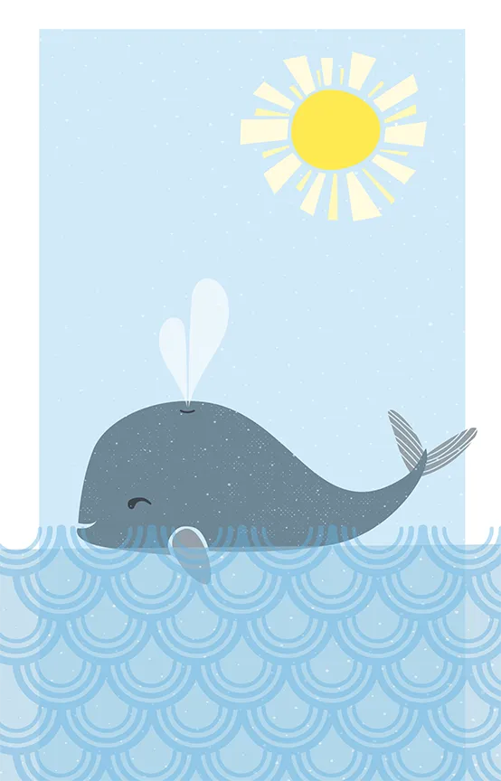 Children's Whale Artwork