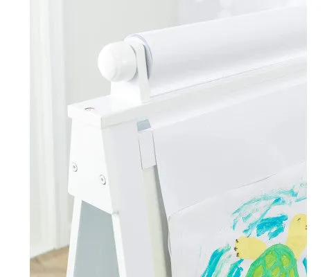 White Deluxe Wood Easel set for kids