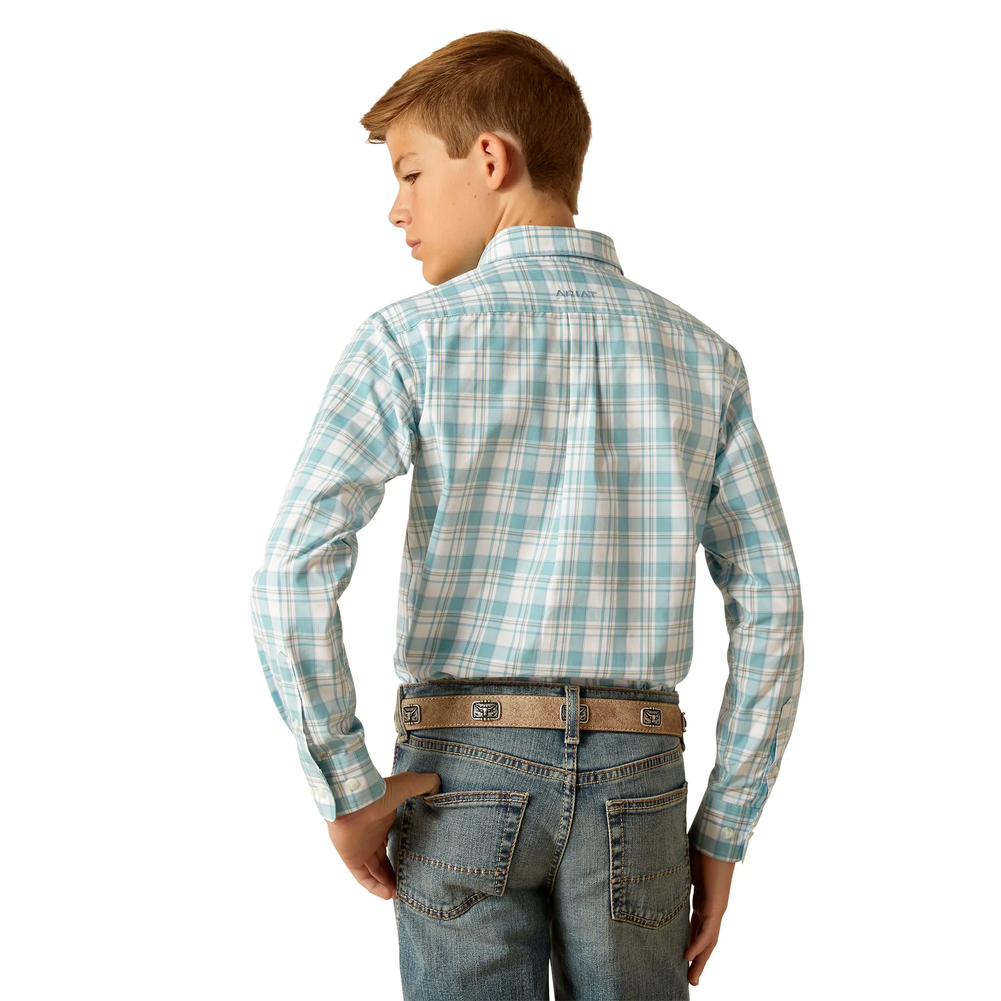 Ariat Kids Edward Dark Blue Long Sleeve Shirt