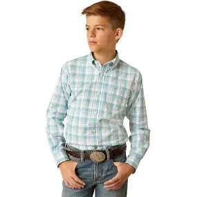 Ariat Kids Edward Dark Blue Long Sleeve Shirt