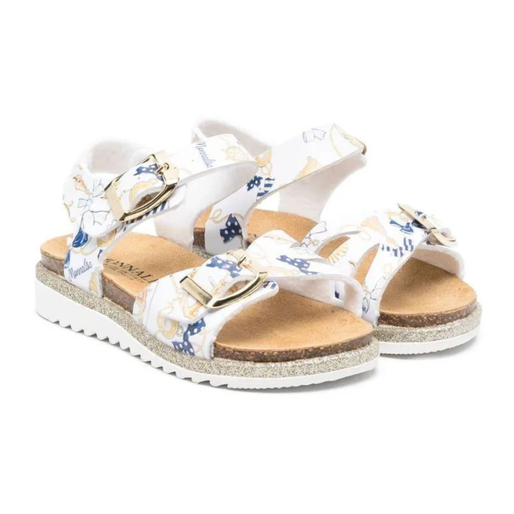 White Nautical Fantasy Glitter Sandals