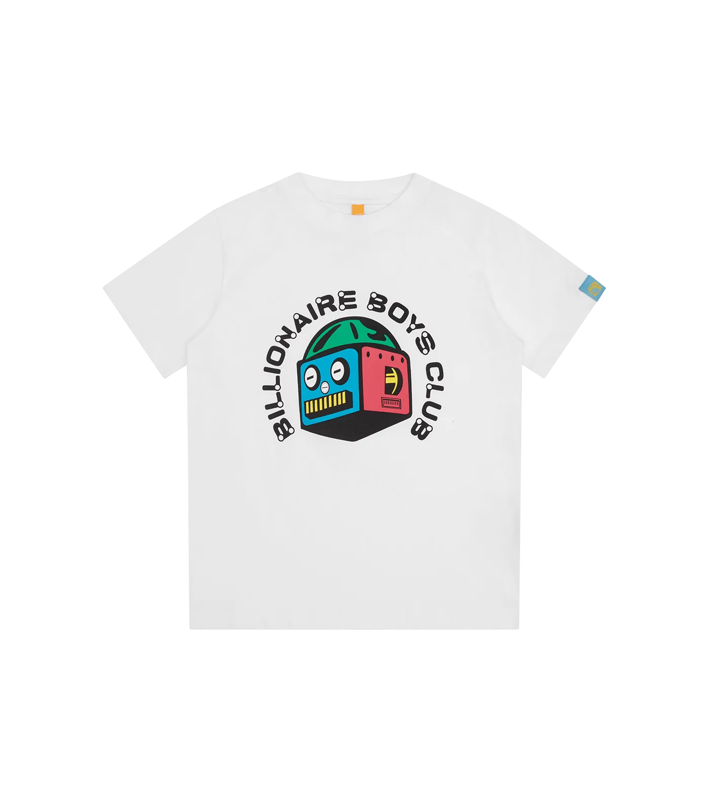 Children's Robot Logo T-Shirt in White