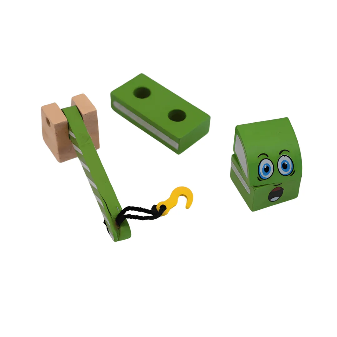 Wooden Kids Crane Truck Toy