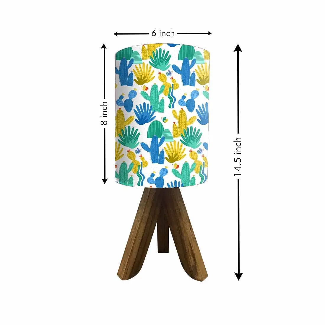 Wooden Study Table Lamp For Kids -Cactus