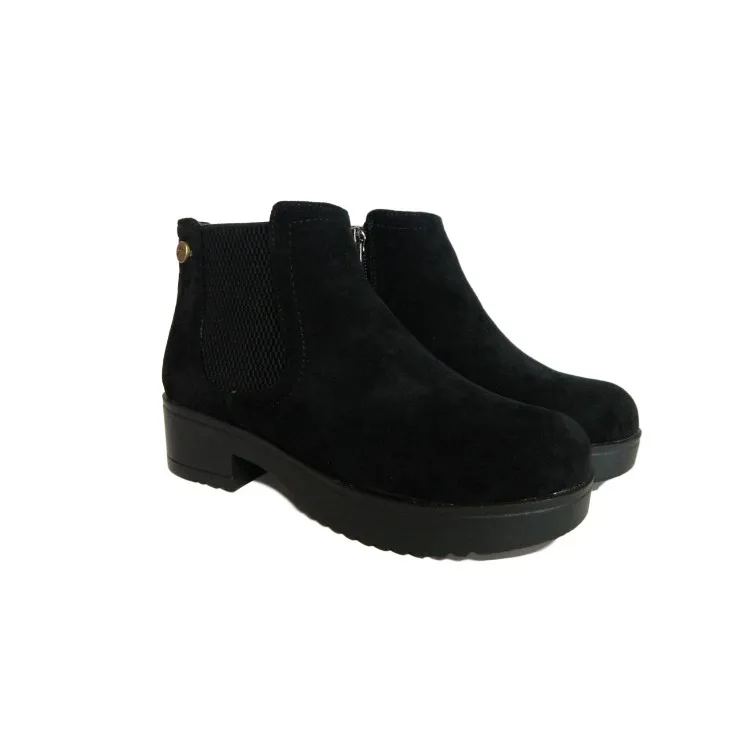 XTI Kids 57372 Black Suede Girl Boots