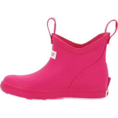 XTRATUF BIG KIDS ANKLE DECK BOOT NEON PINK  XKAB451Y