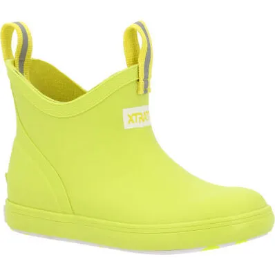 XTRATUF BIG KIDS ANKLE DECK BOOT NEON YELLOW XKAB800Y