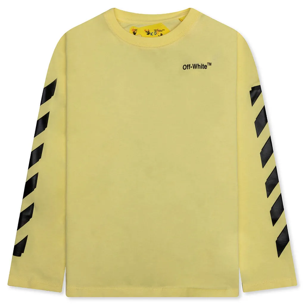 Kids Rubber Arrow Long Sleeve Tee - Yellow and Black