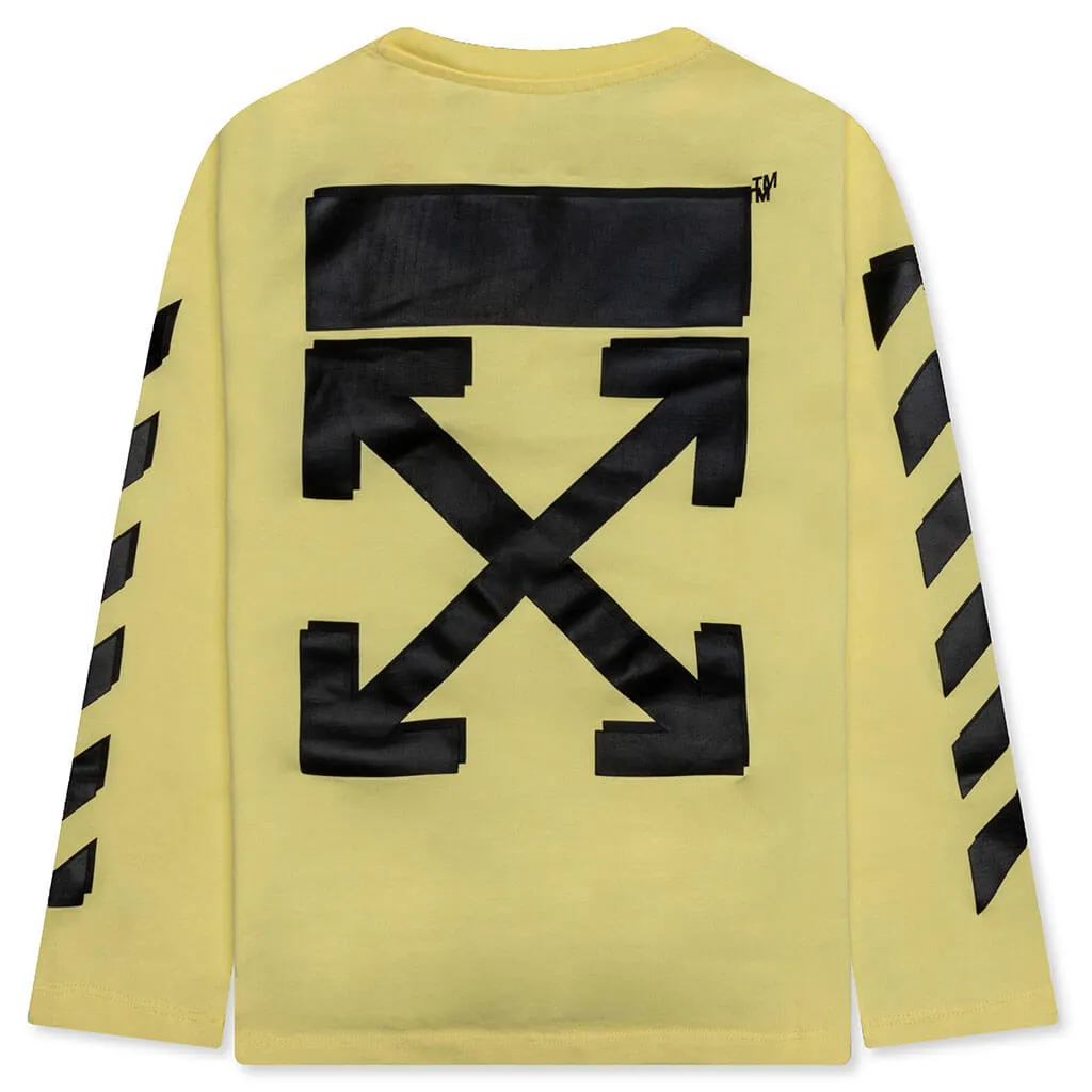 Kids Rubber Arrow Long Sleeve Tee - Yellow and Black