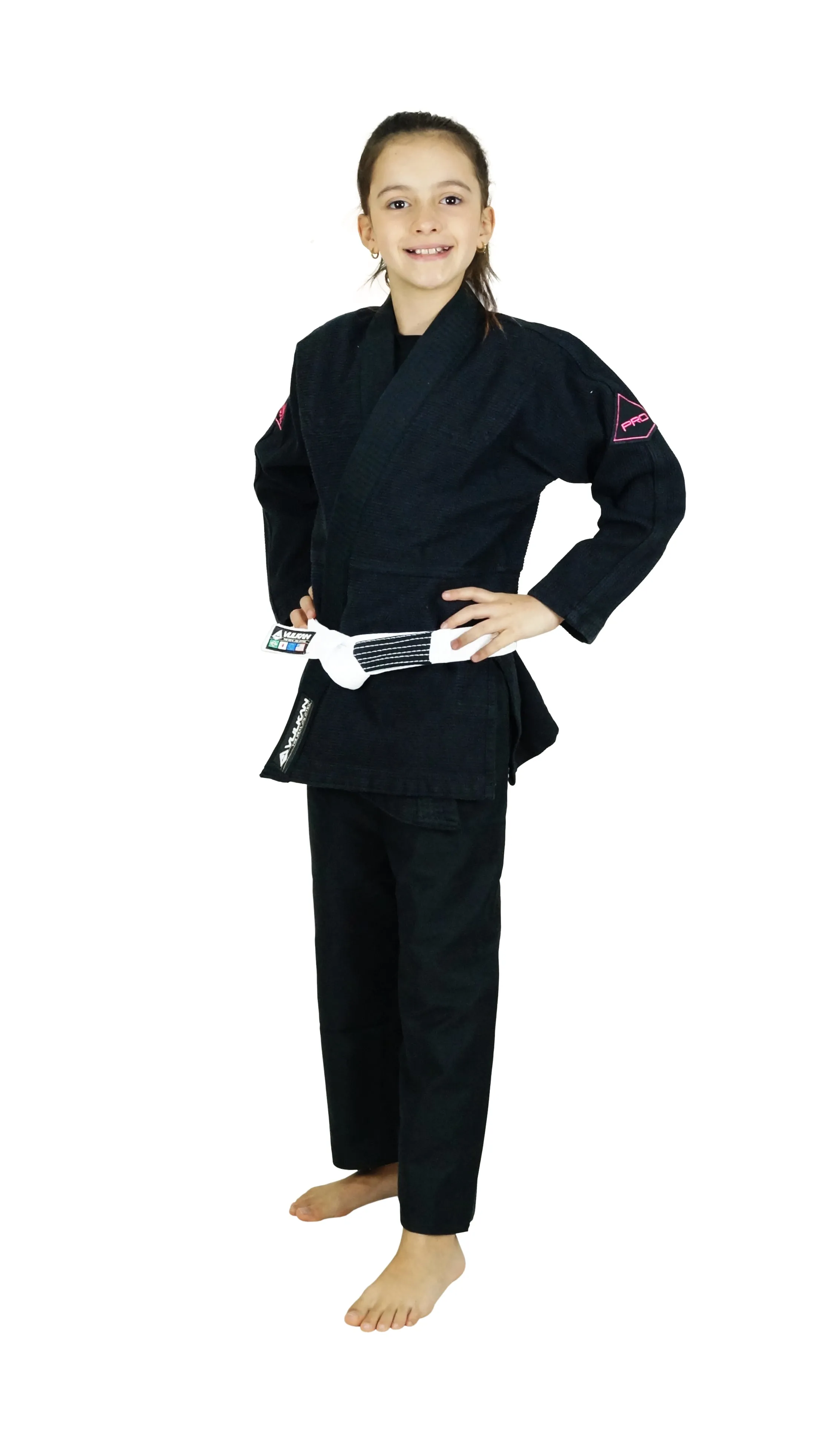 Black Girls Pro Evolution Jiu-Jitsu Gi for Kids