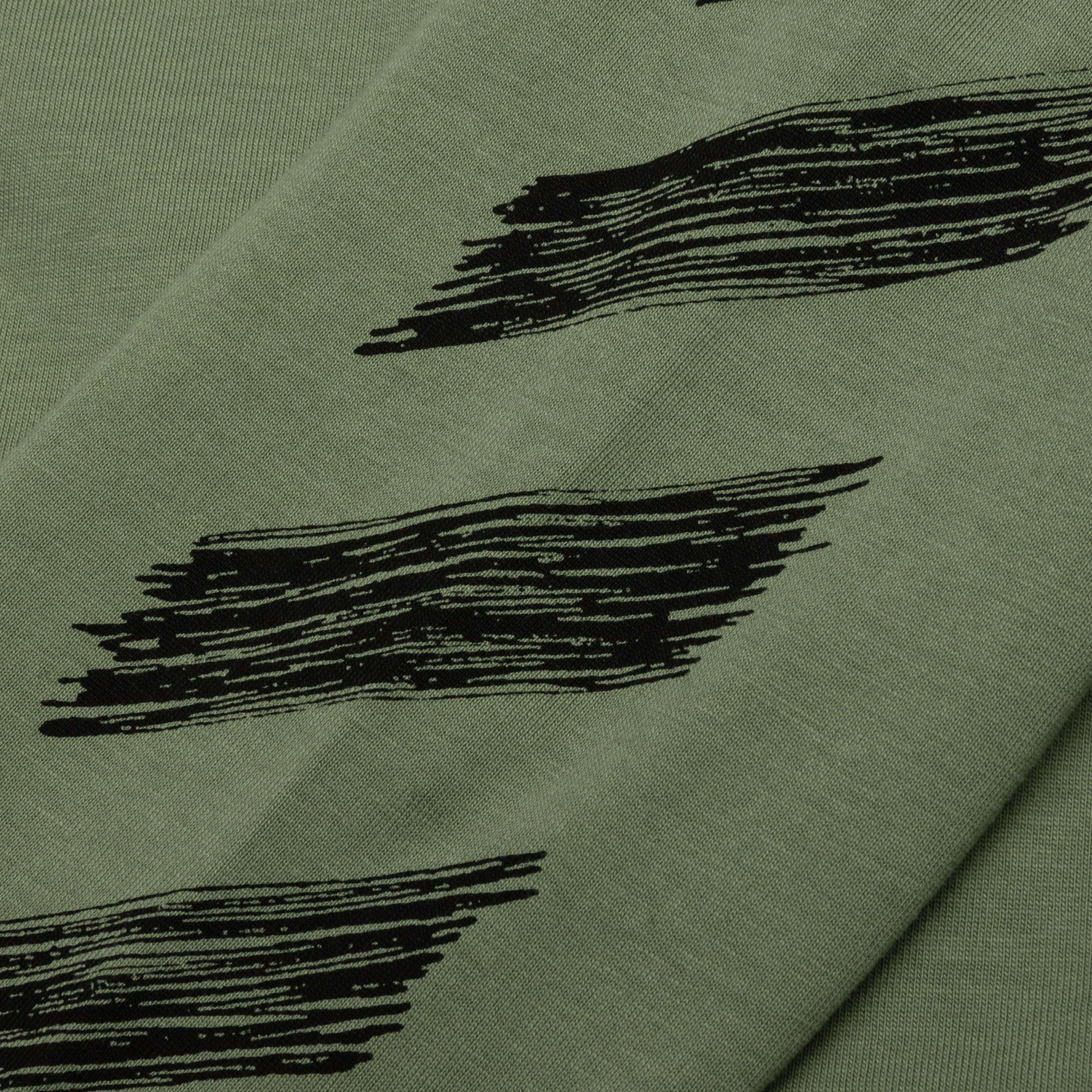 Kids Olive/Black Long Sleeve Scribble Tee