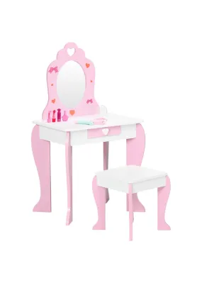 ZONEKIZ Kids Pink Vanity Set